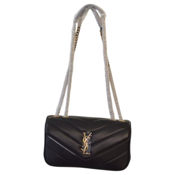 Yves Saint Laurent LOULOU small in MATELASSÉ black lambskin leather shoulder bag - Picture 3 of 16
